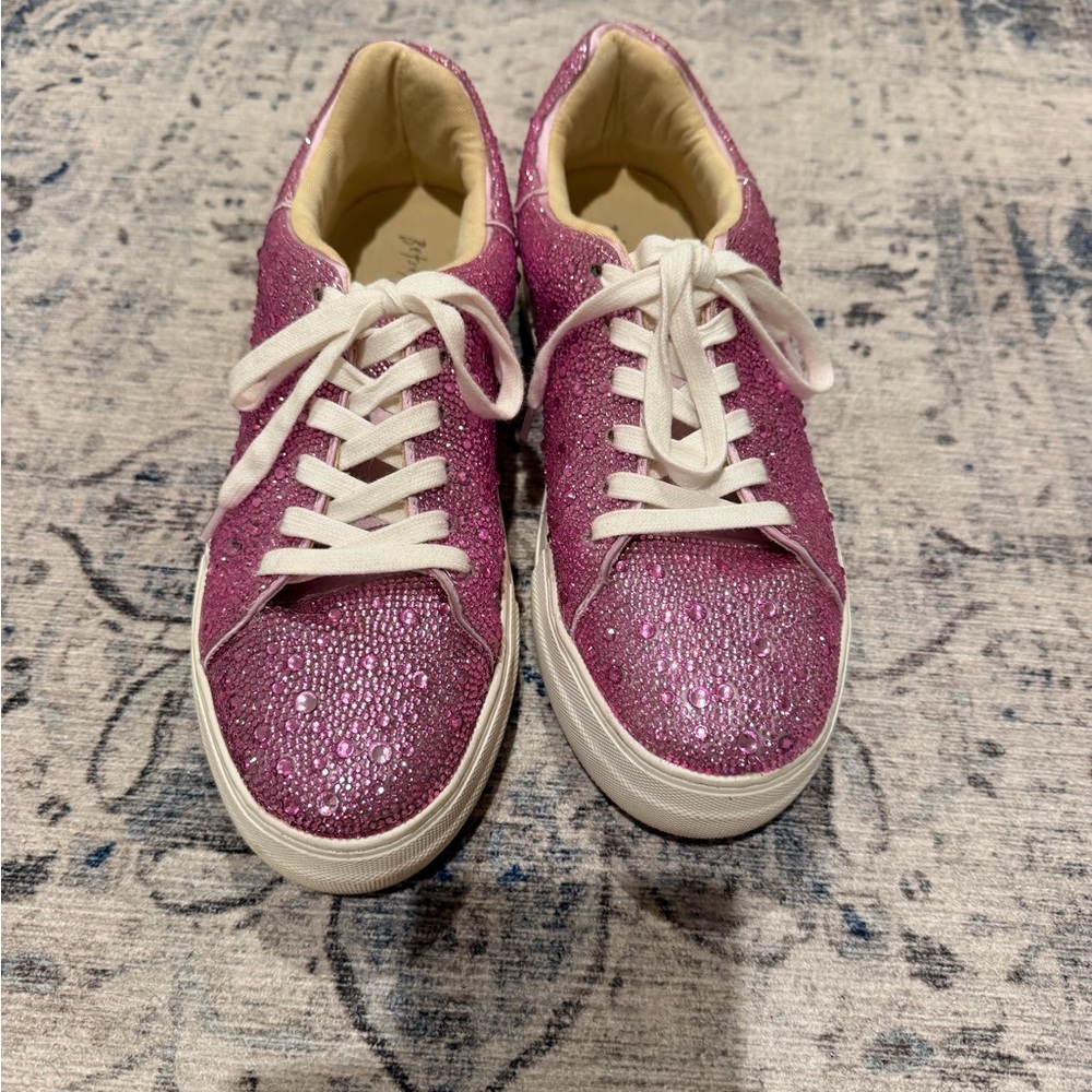 Betsey Johnson Glitter Pink Sneakers